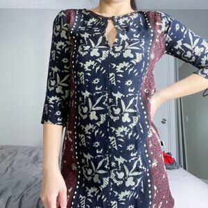 Cleobella- Boho Print Mini Shift Dress S